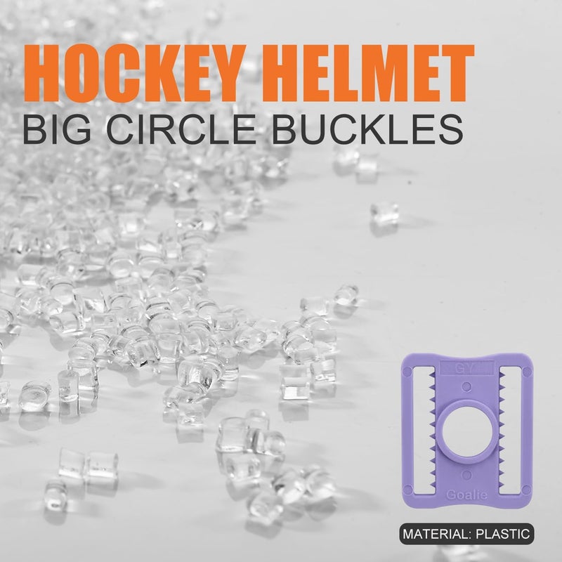 GY Hockey Goalie Mask Slider Clips 10 Pack – 3 x 2.6 cm (1.18 x 1.02 Inches) – Durable Plastic (PC) Replacement Helmet Buckles for Ice Hockey Goalie Helmets - Image 5